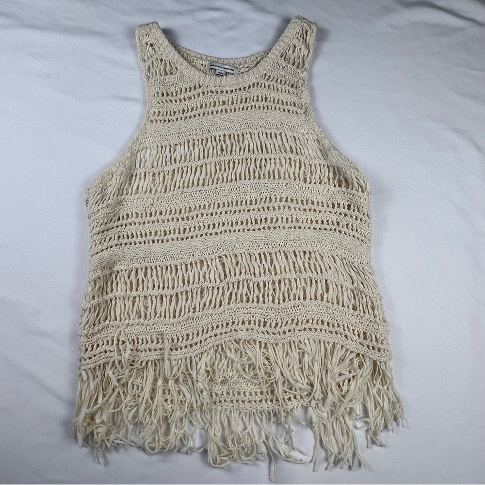 American Eagle Outfitters -Women’s Crochet Tank Top - Tan - Medium